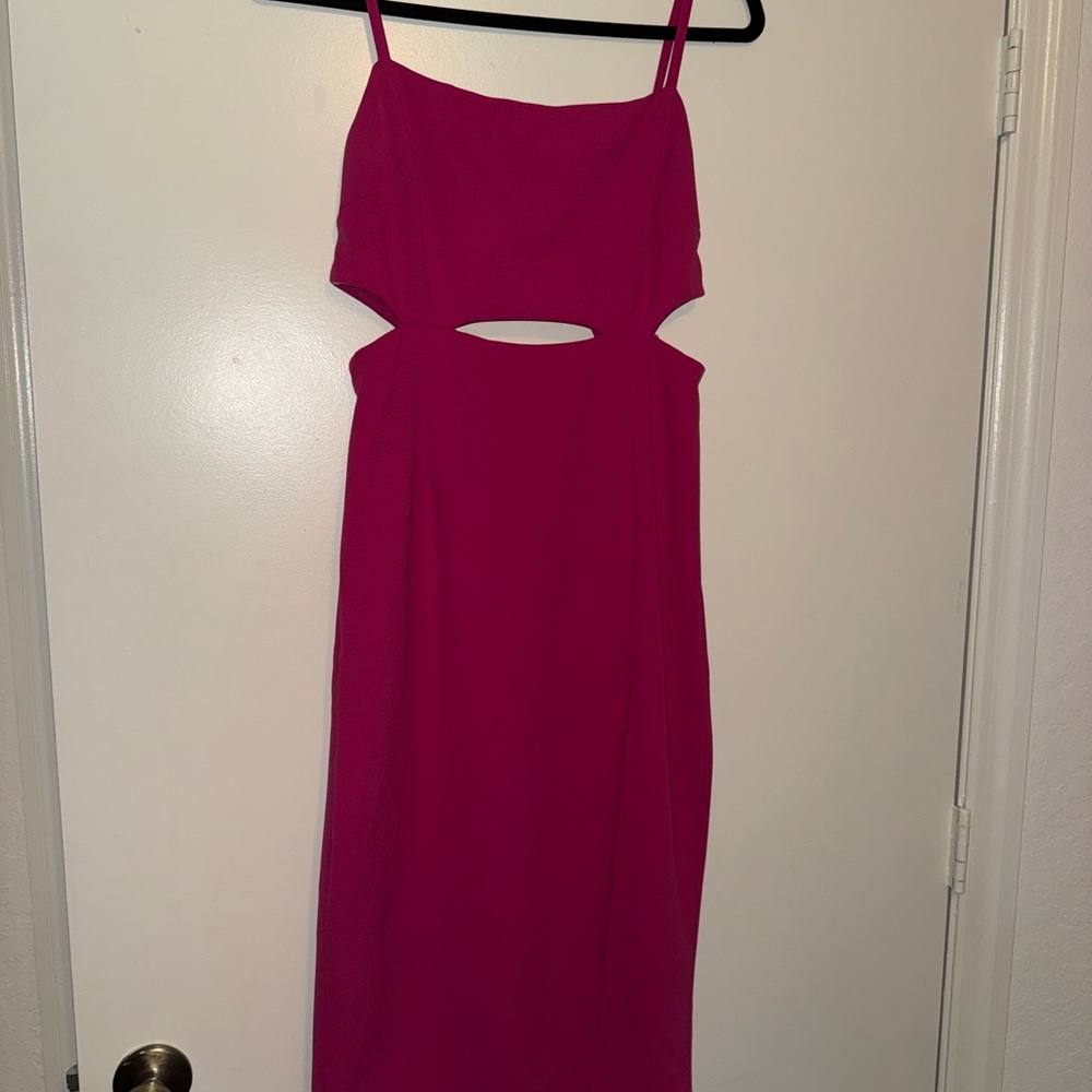 Elegant Pink Cut-Out Dress